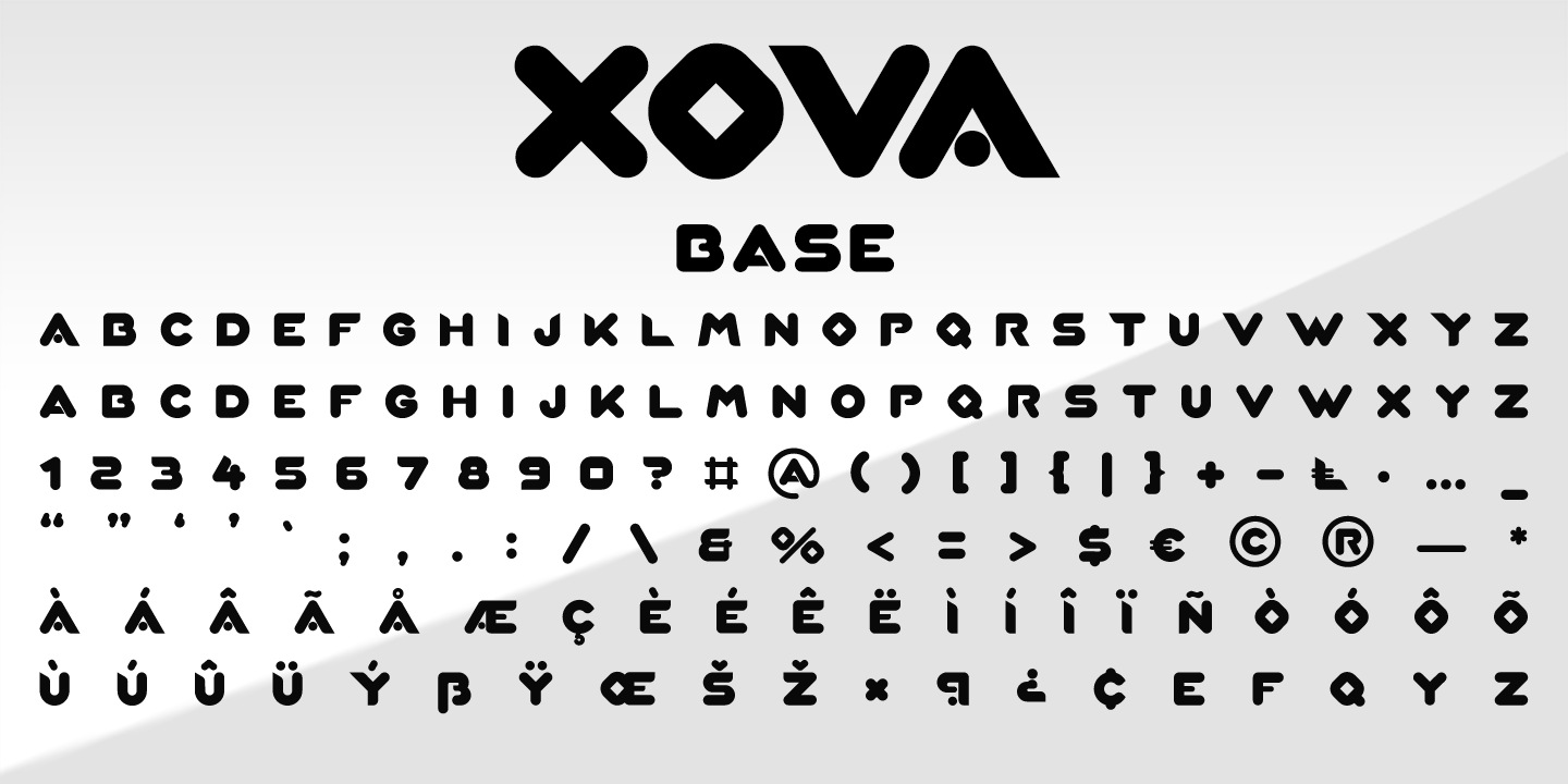 Example font Xova Layered #7